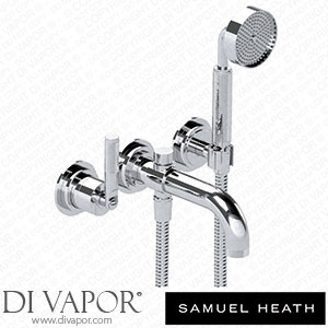 Samuel Heath V7K43-1LKNP-CP 3 Hole Wall Mounted Bath Mixer with Diverter without Plate 180Mm Spout Length Spare Parts