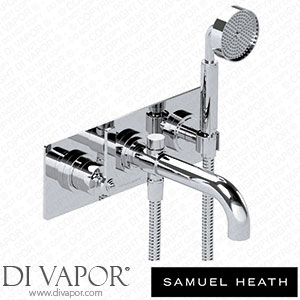 Samuel Heath V7K43-2LF-CP 3 Hole Wall Mounted Bath Mixer with Diverter 210Mm Spout Length Spare Parts