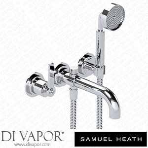 Samuel Heath V7K43-2LFNP-CP 3 Hole Wall Mounted Bath Mixer with Diverter without Plate 210Mm Spout Length Spare Parts