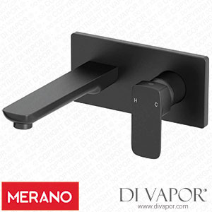 Merano VENOSAWALLTAPBLK Modern Wall Mounted Basin Sink Mixer Tap Spare Parts