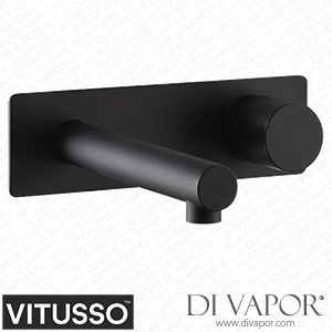 Vitusso VITRIMINIWMTBLK Rimini Wall Mounted Basin Mixer Tap Matt Black Spare Parts