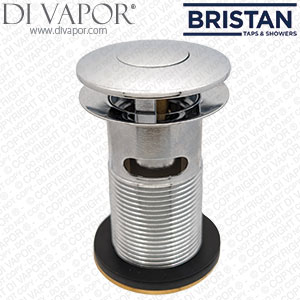 Bristan W BASIN08 C Round Push Basin Waste Slotted - Chrome