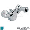 VADO Warwick Mono Basin Tap Mixer Deck Mounted Pop-up Waste Spare Parts