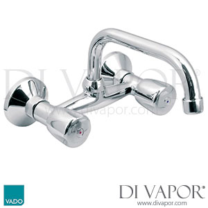 VADO WAR-254F/CD-C/P Warwick 2 Hole Sink Mixer Wall Mounted with Flat Swivel Spout Spare Parts