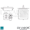 VADO Notion Square Concealed Shower Valve Dimension