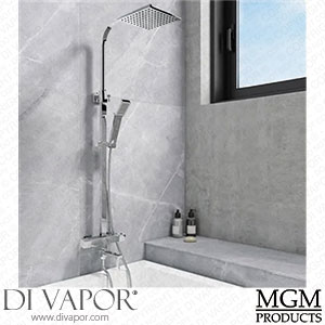 MGM SHOWER012 Block Square Rigid Riser Shower with Bath Filler Spare Parts