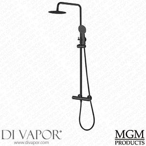 MGM TSS009B Black Round Thermostatic Exposed Shower Spare Parts