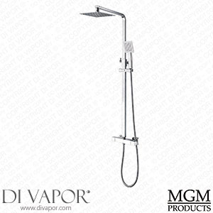 MGM TSS010 Square Chrome Thermostatic Exposed Fixed Shower Spare Parts