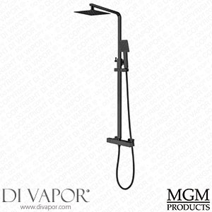 MGM TSS010B Black Square Thermostatic Shower Exposed Spare Parts