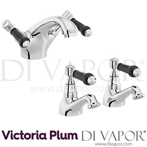 Orchard WINPACK02 Winchester Black Handle Basin Mixer and Bath Pillar Tap Pack Spare Parts