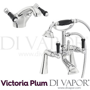 Orchard WINPACK06 Winchester Black Handle Basin Mixer and Bath Shower Mixer Tap Pack Spare Parts