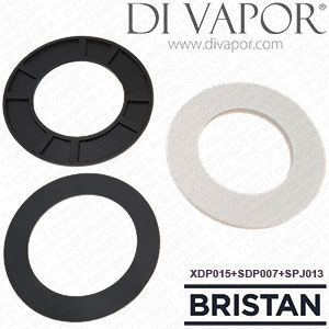 Bristan XDP015+SDP007+SPJ013 Overflow Washer Kit 1x Rubber 1x Foam 1x Plastic