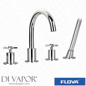 Flova XL4HBSM XL 4-Hole Deck Mounted Bath and Shower Mixer with Shower Set Spare Parts