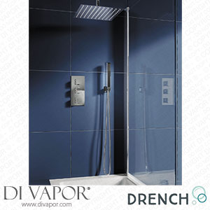 Drench Carter Concealed Shower Valve 400mm Fixed Shower Head Handset & Overflow Bath Filler dr-carter-concealed-shower-kit Spare Parts