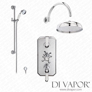 Butler & Rose Edith Concealed Shower Valve Fixed Shower Head & Slide Rail Kit Spare Parts