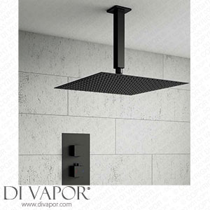 Harbour Status Matt Black Concealed Shower Valve & Ceiling Mounted Fixed Shower Head harbour-stat-con-cm-shower-kit Spare Parts