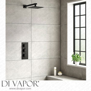 Harbour Status Matt Black Concealed Shower Valve Fixed Wall Mounted Head & Overflow Bath Filler harbour-status-010-shower Spare Parts