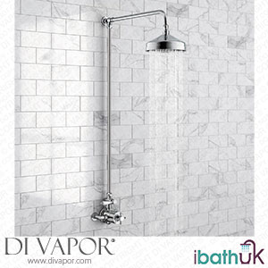 iBathUK Traditional Thermostatic Exposed Mixer Shower Set Chrome 200mm round Adjustable Head Spare Parts