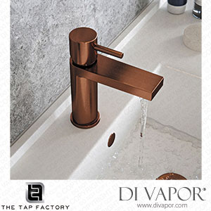 The Tap Factory Vibrance Polished Copper Mono Basin Mixer and Basin Waste - 6 Handle Colours Available tf-vibrance-copper-basin-tap-pv Spare Parts