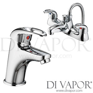 Vellamo vellamo-loop-basin-bath-shwr-pk Loop Basin Mixer and Bath Shower Mixer Pack Spare Parts