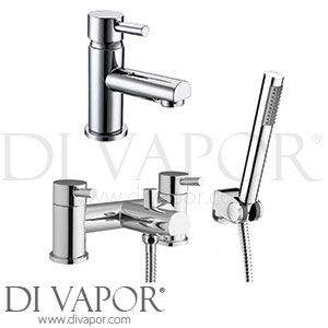 Vellamo Twist Basin Mixer and Bath Shower Mixer Pack Spare Parts