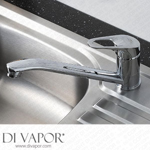 Cascade Spiral Kitchen Sink Mixer Tap Pillar Tap Kitchen Tap Taps Single Lever - Easy To Fit - Chrome Spare Parts