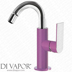 Tres Grifer?a ?20022401VI Loft Colors Bidet Mixer Tap with 360 Degree Spout Angle Lever 14.8 x 4 x 21.7 cm Purple Chrome (Reference: 20022401VI) Spare Parts