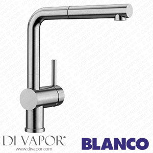 Blanco Linus-S - Modern Kitchen Mixer Tap with Pull-Out Spout - High Pressure - Brushed Stainless Steel - 517184 Spare Parts