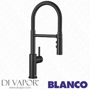 Blanco Catris-S Flexo - Semi-Professional Kitchen Tap with Flexible Rubber Hose - High-Pressure Model Double-Jet Spout - Black Matt - 525793 Spare Parts